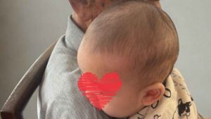 ユニースリープ使用後 三男の頭の形 きれいな丸い頭